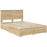  Krevetna konstrukcija s ladicama Sonoma hrast 135 x 190 cm | shoptok.hr