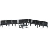 vidaXL Vrtna sedežna garnitura 10 pcs Antracitna Jeklo | Shoptok.si