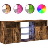 Maison Chic TV omarica - TV stojalo - Televizijska omarica z LED lučkami dimljeni hrast 120x30x50 cm, (21702022) | Shoptok.si