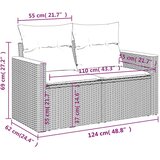  Vrtni set s jastucima, 13 dijelova, sivi poliratan | shoptok.hr