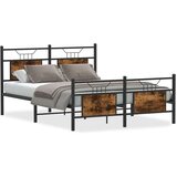  Posteljni okvir brez vzmetnice hrast 150x200 cm inženirski les, (21828974) | Shoptok.si