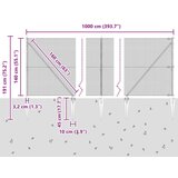 vidaXL varjena žična ograja z 7 klinastimi stebri Siva 1.4x10 m Jeklo Cene
