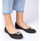 Gemre Black women's glitter ballet flats with butterfly Denny | Shoptok.si