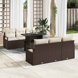  Sjedeća garnitura za vrt 7 kom. Smeđa Poli ratan 175 x 62 x 85 cm | shoptok.hr