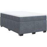 Box spring krevet s madracem tamnosivi 120 x 200 cm baršunasti | shoptok.hr