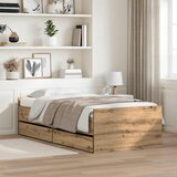 Krevetna konstrukcija s ladicama Umjetnički hrast 90 x 200 cm | shoptok.hr
