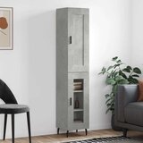 VidaXL Visoka omara betonsko siva 34,5x34x180 cm inženirski les Slike