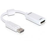 Delock 61767 DisplayPort / HDMI adapter [1x muški konektor displayport - 1x ženski konektor HDMI] bijela s feritnom jezg Cijene