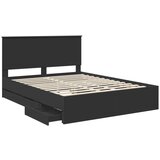  Okvir za krevet Crna 150 x 200 cm Inženjersko Drvo | shoptok.hr