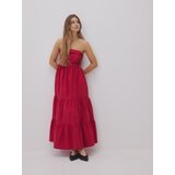 Reserved Midi haljina s volanima - crvena | shoptok.hr