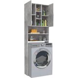 Ormarić za perilicu rublja siva boja betona 64 x 25,5 x 190 cm | shoptok.hr