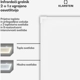 Klarstein Wondersky infrardeča plošča | 360 W | 7 m² | Minimalistična zasnova | 60 cm x 60 cm | Shoptok.si