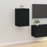 The Living Store Stenska TV omarica črna 40x34,5x60 cm - Stenska TV Omarica, (21376132) Cene