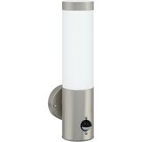  Zunanje stenske svetilke s senzorjem 2 kosi Srebrna nerjaveča jeklena IP44 | Shoptok.si