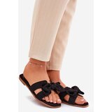 Boto Flat Women's Slippers With Bow Black Tobin | shoptok.hr