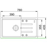 Franke 114.0395.152 Malta BSG 611-78/39 pomivalno korito iz umetnega kamna | Shoptok.si