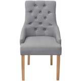  Jedilni stoli 6 kosov svetlo sivo blago | Shoptok.si