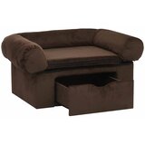 SOFA za pse s ladicom smeđa 75 x 50 x 38 cm plišana | shoptok.hr