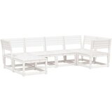  6-dijelni set vrtnih sofa bijeli od masivne borovine | shoptok.hr