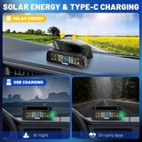 AVUTREL TPMS nadzor tlaka v pnevmatikah s 4 senzorji, solarno/USB | Shoptok.si