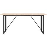  Blagovaonski stol O-oblika 180x90x75 cm od borovine i čelik | shoptok.hr