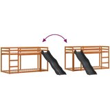 Krevet na kat s toboganom i ljestvama 75x190 cm od borovine | Eponuda.com