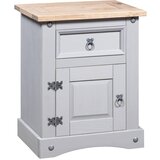 The Living Store Nočna omarica mehiška borovina Corona Range siva 53x39x66 cm - Posteljna Omarica, (21433782) Cene