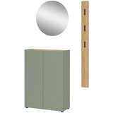 Germania Svijetlo zeleni set za hodnik u dekoru hrasta 104x200x33 cm Alviano – | shoptok.hr