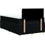 vidaXL Box spring postelja z vzmetnico črna 120x190 cm blago | Shoptok.si