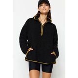 Trendyol Black Plush Sports Sweatshirt | Shoptok.si