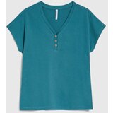 Marisse Cotton Blouse With Buttons, Green | Eponuda.ba