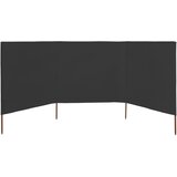  Vjetrobran s 3 panela od tkanine 400 x 80 cm antracit | shoptok.hr