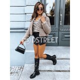 DStreet Kurtka damska krótka CELESTIAL kamelowa | shoptok.hr