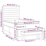  s oprugama i madracem plavi 80x200 cm od tkanine | shoptok.hr