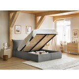 Bobochic Paris Sivi tapecirani bračni krevet s prostorom za odlaganje s podnicom 180x200 cm Jade – | shoptok.hr