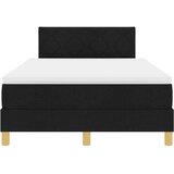 vidaXL Postelja z vzmetnico Črna 120x200 cm Tkanina | Shoptok.si