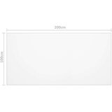  Zaščita za mizo mat 200x100 cm 2 mm PVC, (20713865) | Shoptok.si