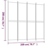  Sobna pregrada s 4 panela smeđa 200 x 200 cm od tkanine | shoptok.hr