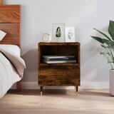vidaXL Nočna omarica dimljen hrast 40x35x50 cm inženirski les | Shoptok.si