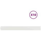  Rubovi za travnjak 10 kom Bijeli 10x103 cm Hladno valjani čelik | shoptok.hr
