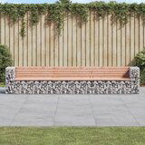 vidaXL Vrtna gabionska klop 347x71x65,5 cm trden les douglas | Shoptok.si