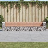 vidaXL Vrtna klupa s gabionskim dizajnom 347x71x65 5 cm drvo duglazije | shoptok.hr