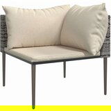 vidaXL 3-dijelna vrtna garnitura od poliratana s jastucima siva | shoptok.hr