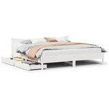 vidaXL Okvir za krevet s ladice bijeli 180x200 cm od borovine | shoptok.hr