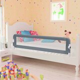 vidaXL Sigurnosna ogradica za dječji krevet siva 120 x 42 cm poliester | shoptok.hr