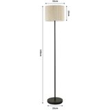  brilagi - podna lampa nordic wave 1xE27/15W/230V lan/crna | Eponuda.com