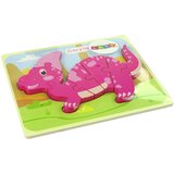  Wooden Puzzle Dinosaur Corythosaurus Pink Spinosaurus Purple | shoptok.hr