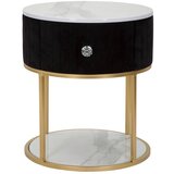 Mauro Ferretti Crni/u zlatnoj boji noćni ormarić Montpellier – | shoptok.hr
