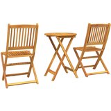 Bistro set za vrt 3 pcs Smeđa Čvrsto drvo akacije | shoptok.hr