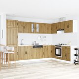 vidaXL Set 2 Artisanal hrast Inženirski les Srednji Nastavljive noge | Shoptok.si